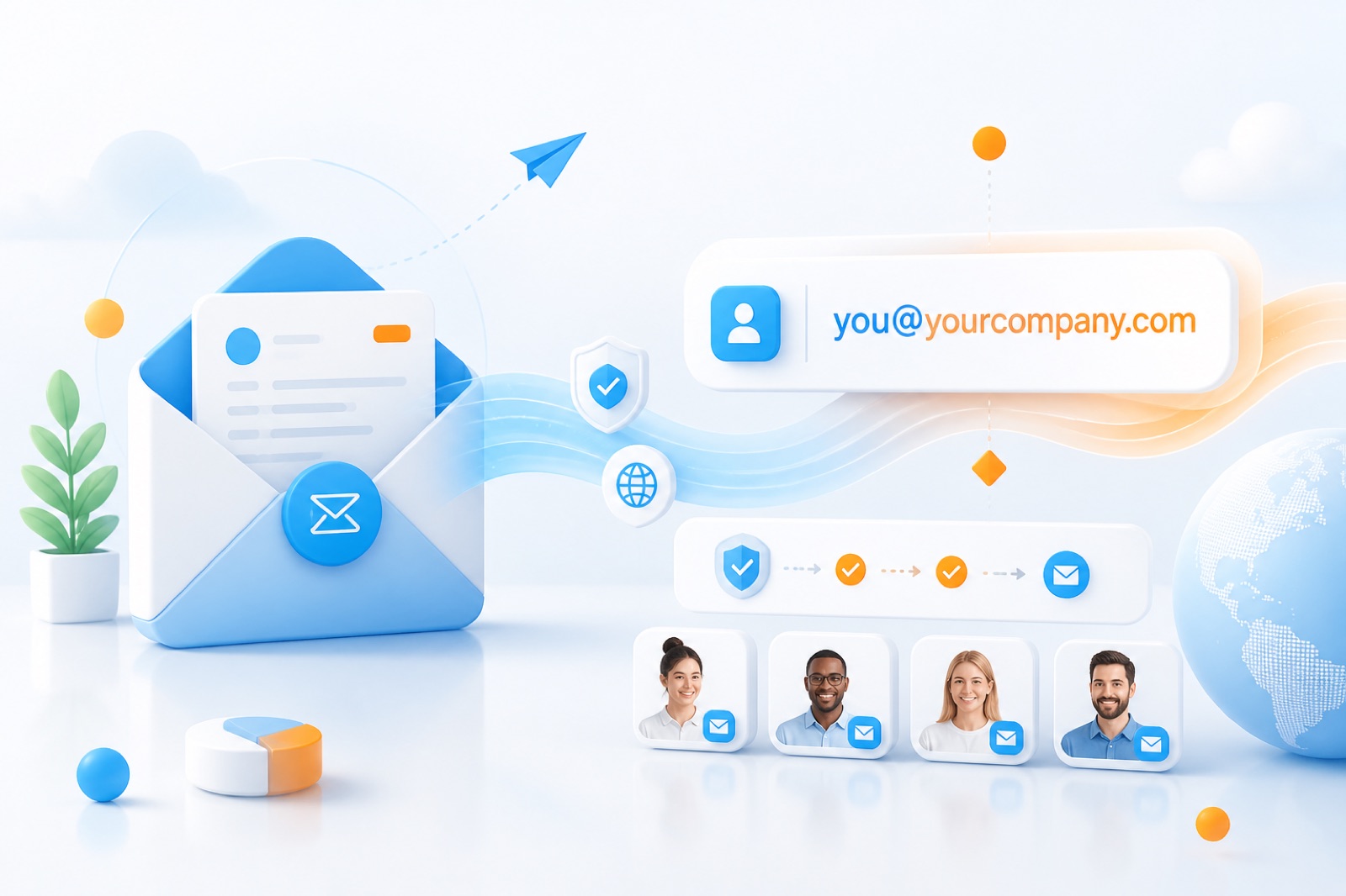 Business email on your domain — branded inbox for your company
